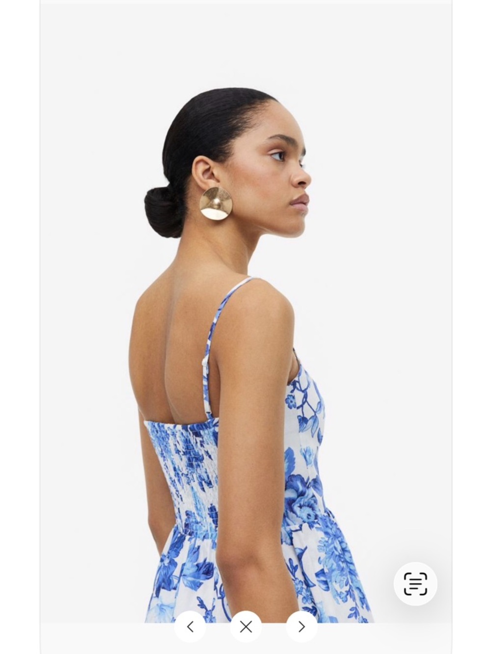 H&M Blue and White Floral Midi Dress - Picture 5 of 15